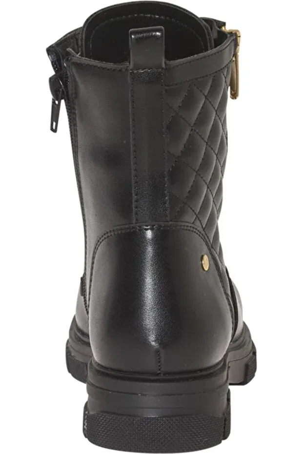 Детские ботинки для девочек на шнуровке Graceland, Black — фото 3