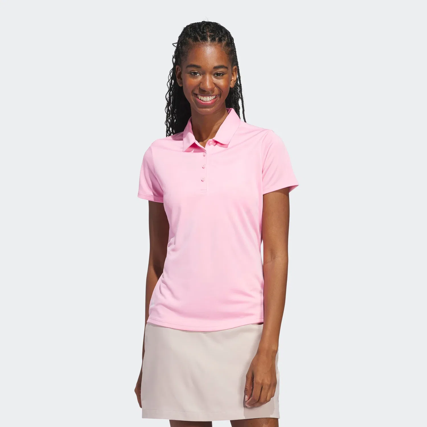 Женское поло с коротким рукавом SOLID PERFORMANCE SLEEVE Adidas Performance, Light Pink
