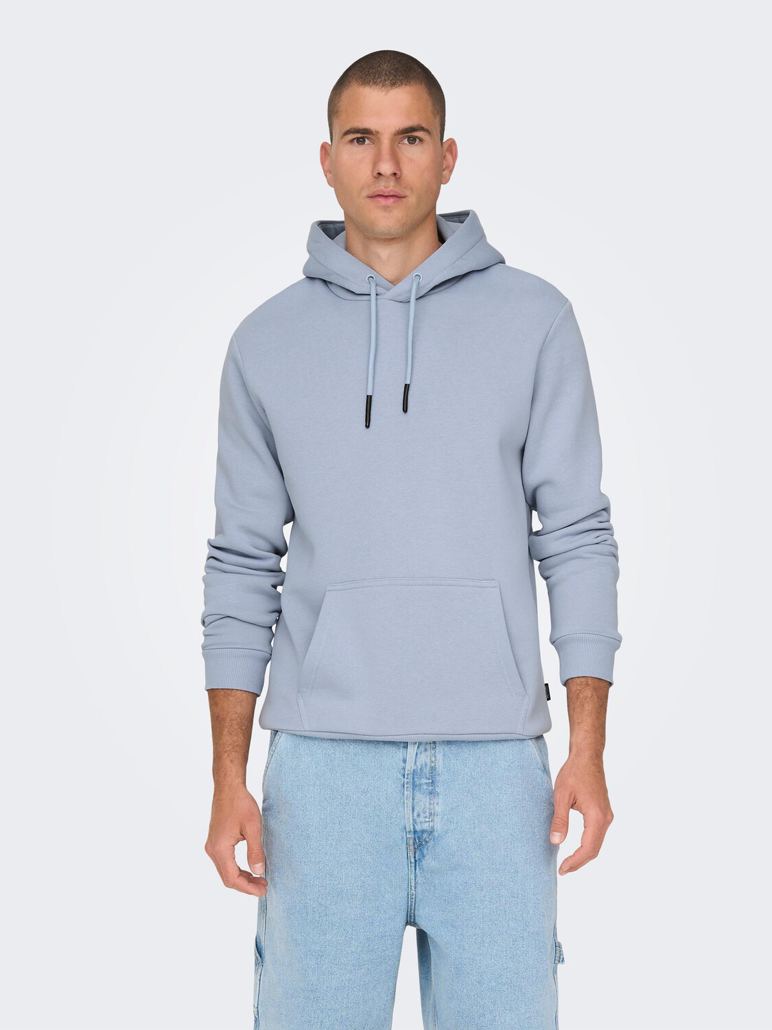 

Толстовка ONLY Weicher Kapuzen Pullover Basic Hoodie ONSCERES, светло-синий