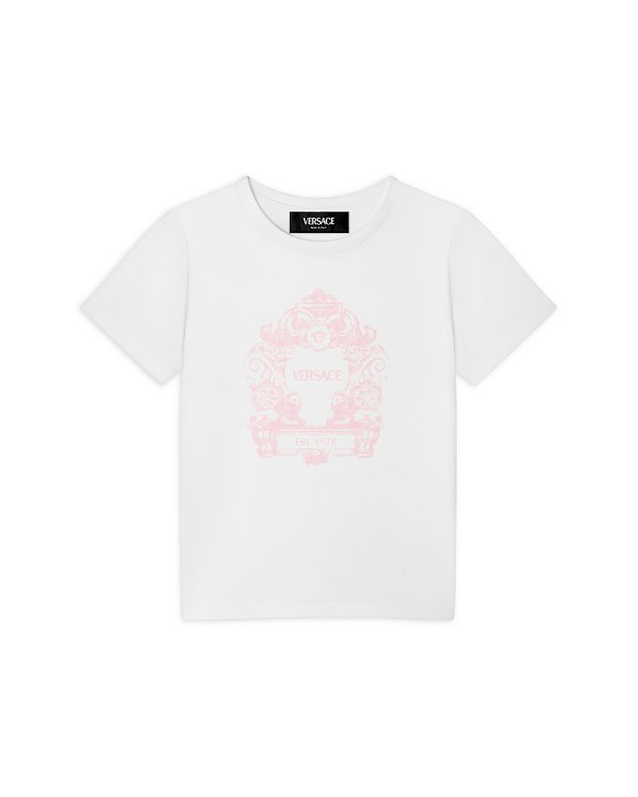 

Футболка-джерси с графическим логотипом Araldo унисекс — для малышей и малышей Versace, белый