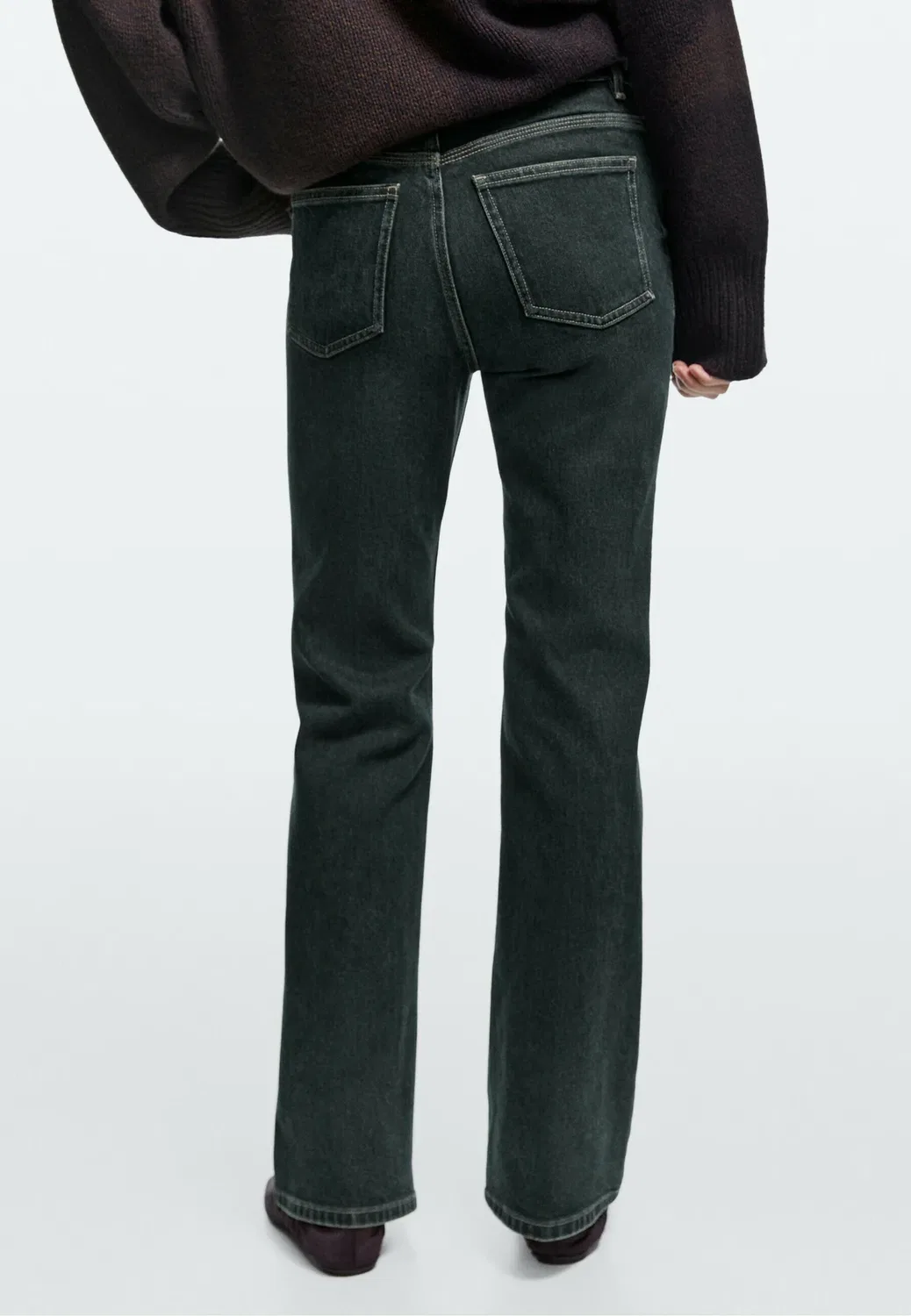 Расклешенные джинсы Massimo Dutti, Dark Blue — фото 3