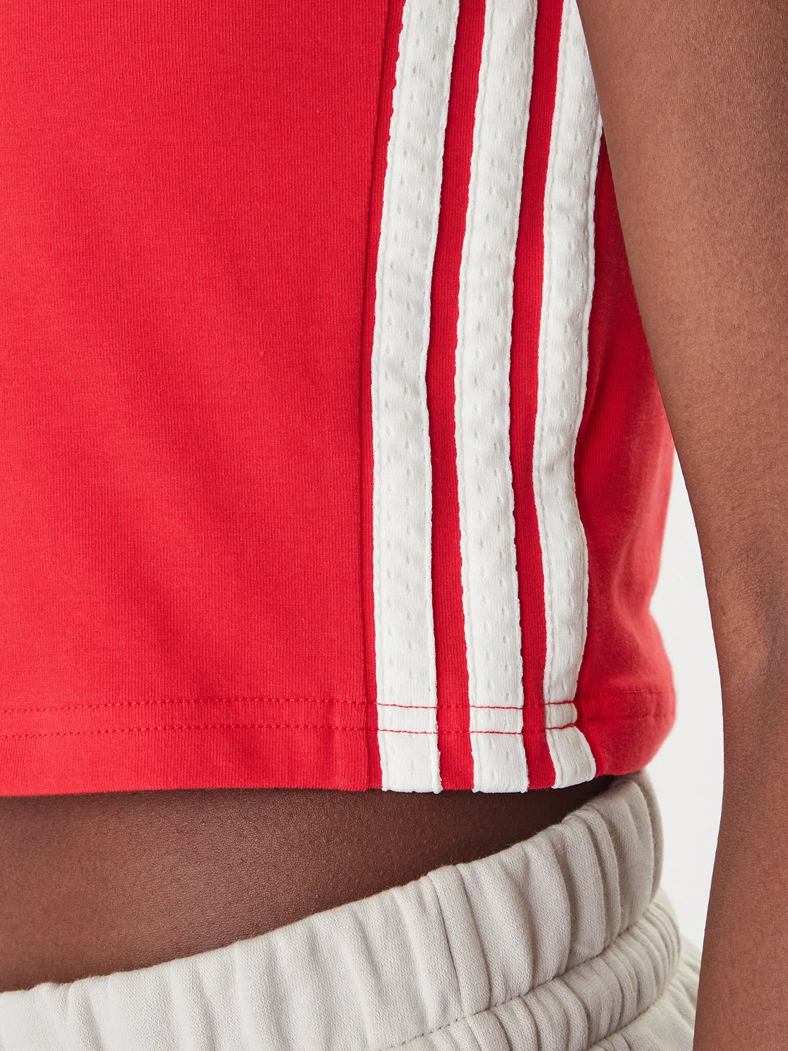 Женский топ облегающего кроя Stadium Adidas, красный — фото 4
