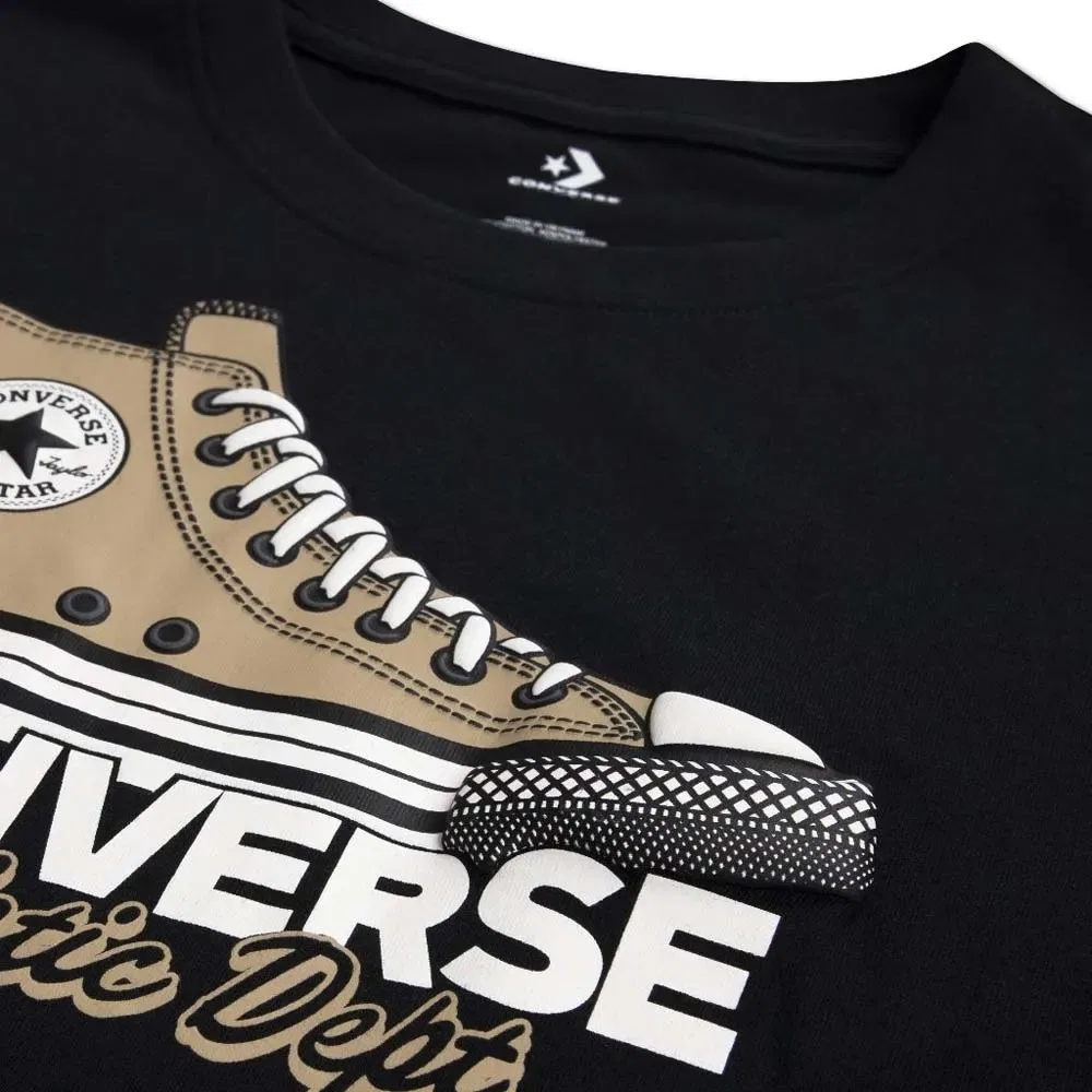 Детская футболка для мальчиков с принтом Sneaker Gfx Converse kids, Black — фото 3
