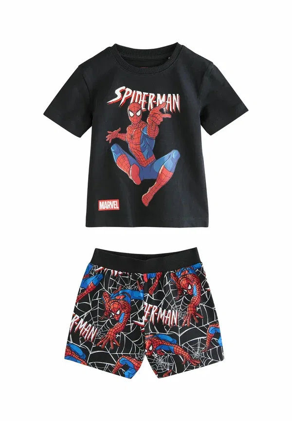 Комплект пижам с принтом Marvel Regular fit - short pyjamas 3 pack set Next, black/red Spiderman, красный — фото 4