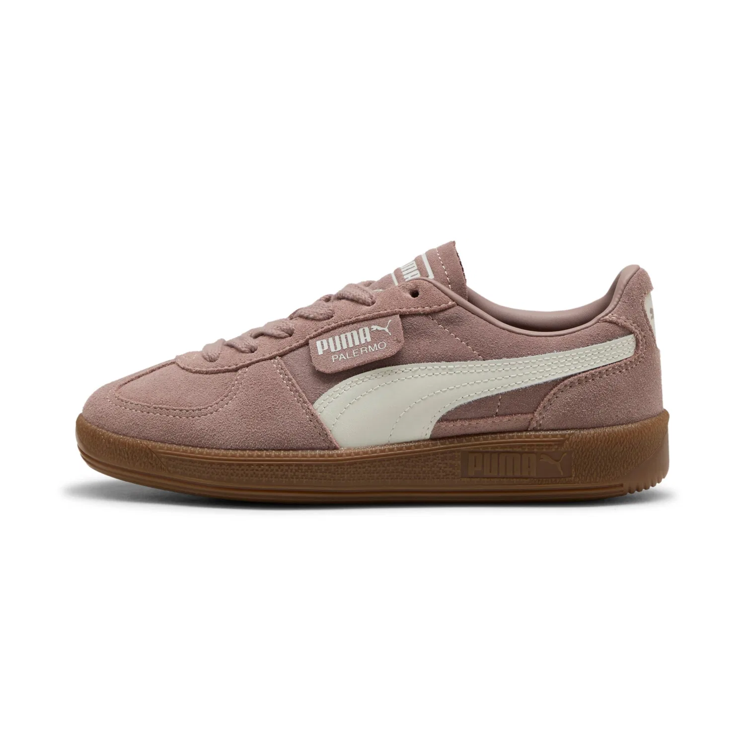 Детские кроссовки с классической T-Toe конструкцией Palermo PUMA, Sandstone-Vapor Gray — фото 2