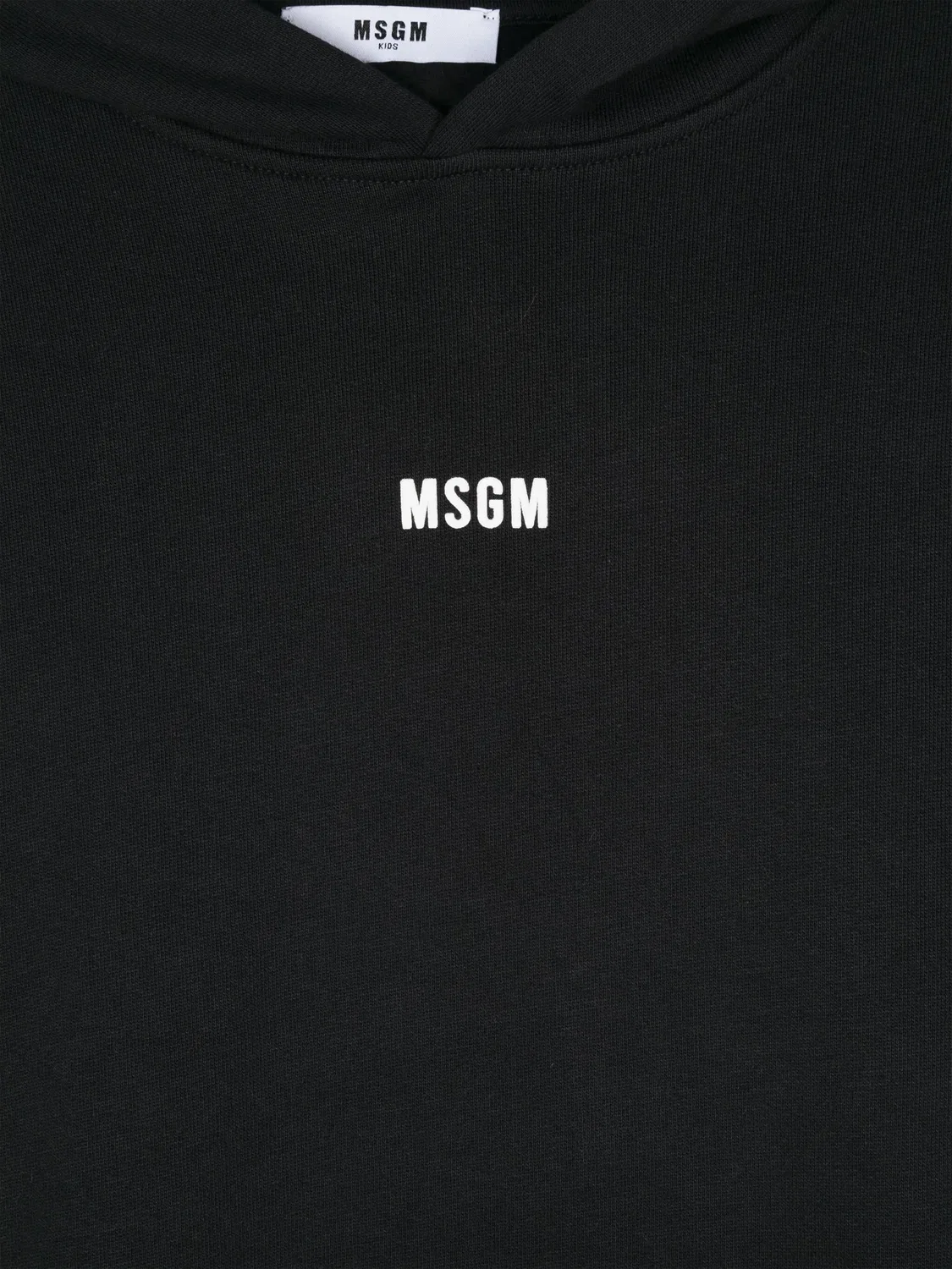 Худи с логотипом из хлопка MSGM, черный — фото 2