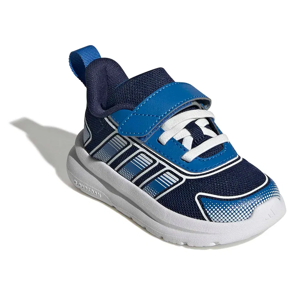 Детские кроссовки для девочек с липучкой Tensaur Run 4.0 Adidas, Blue — фото 2