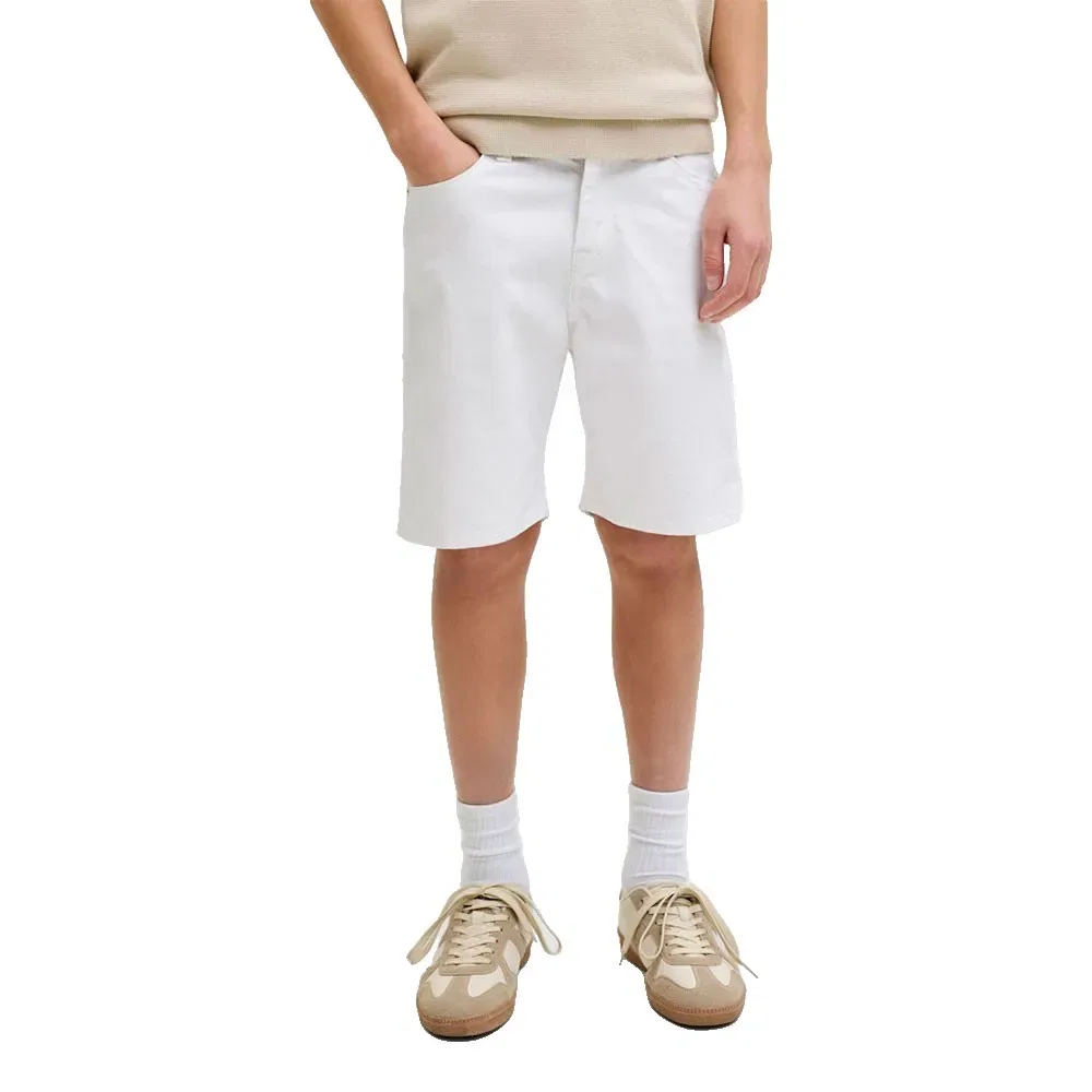 Детские джинсовые шорты с каменной стиркой Rick Original AT 999 Jack & jones, White