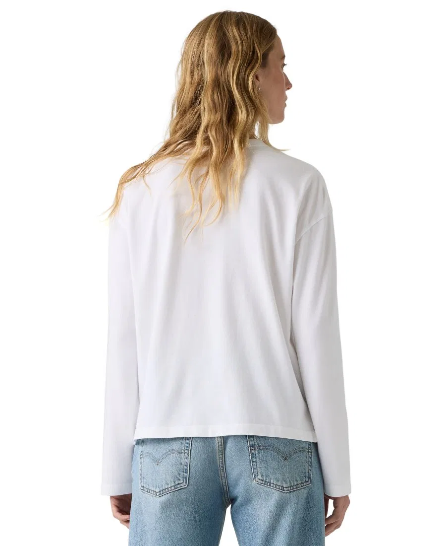 Женская футболка с длинным рукавом, хлопковая Levi's, Bright White — фото 2