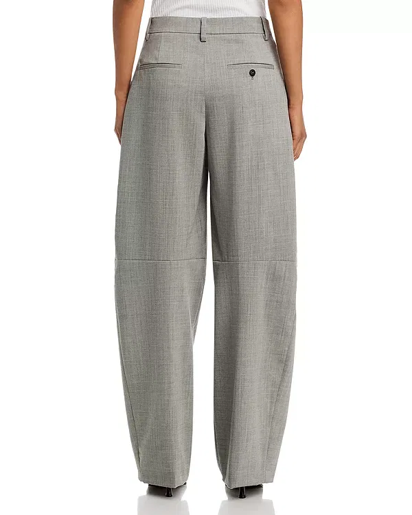 Женские шерстяные брюки Mid Rise Tailored Pants Alexander Wang, Light Heather Grey — фото 3