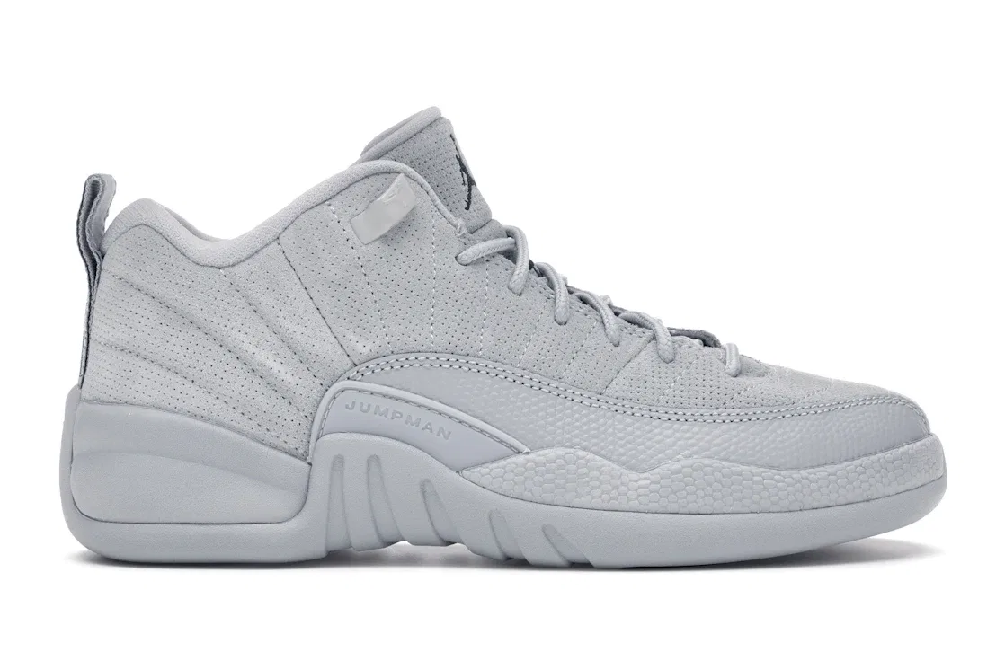 Детские кроссовки Lifestyle Jordan 12 Retro Low Jordan Wolf Grey / Armory Navy / Electrolime