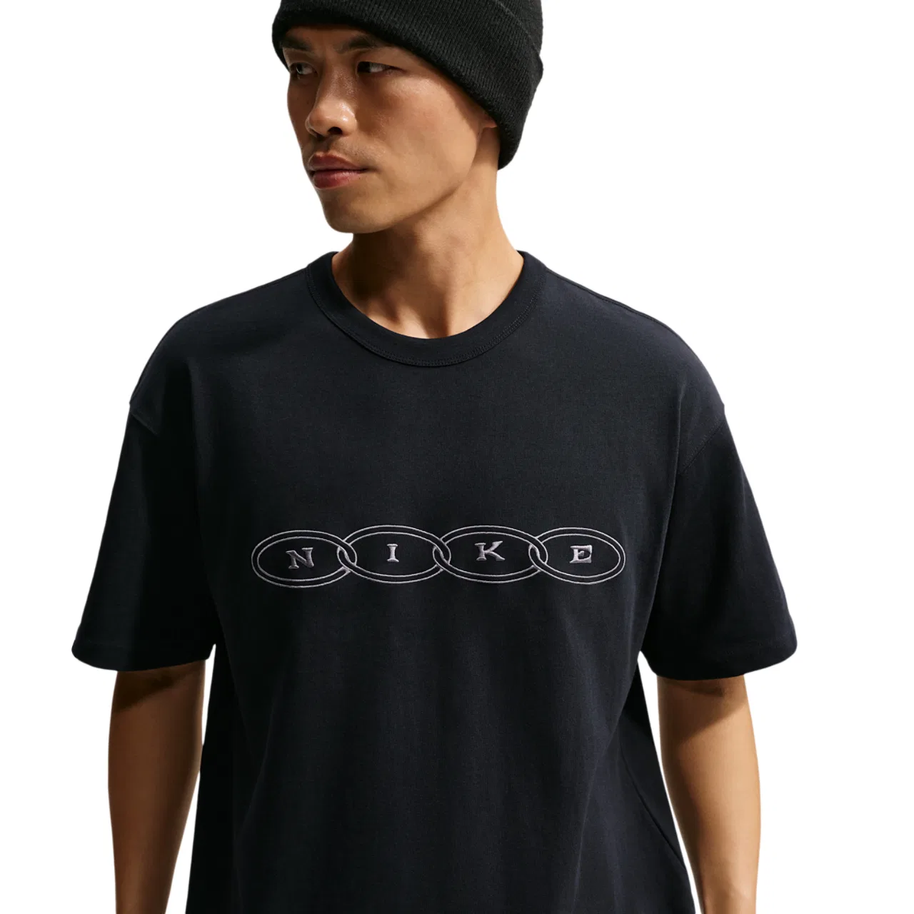 Мужская футболка из плотного хлопка Loose Fit Premium Essential Embroidered T-Shirt Nike, черный
