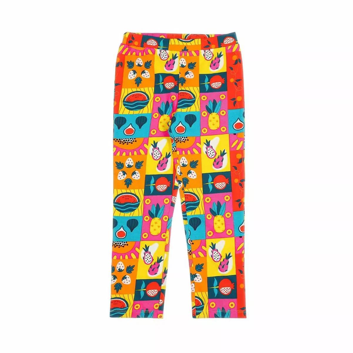 Детские леггинсы для девочек органические с принтом Mixed Fruit Multicoloured Ola! Otter