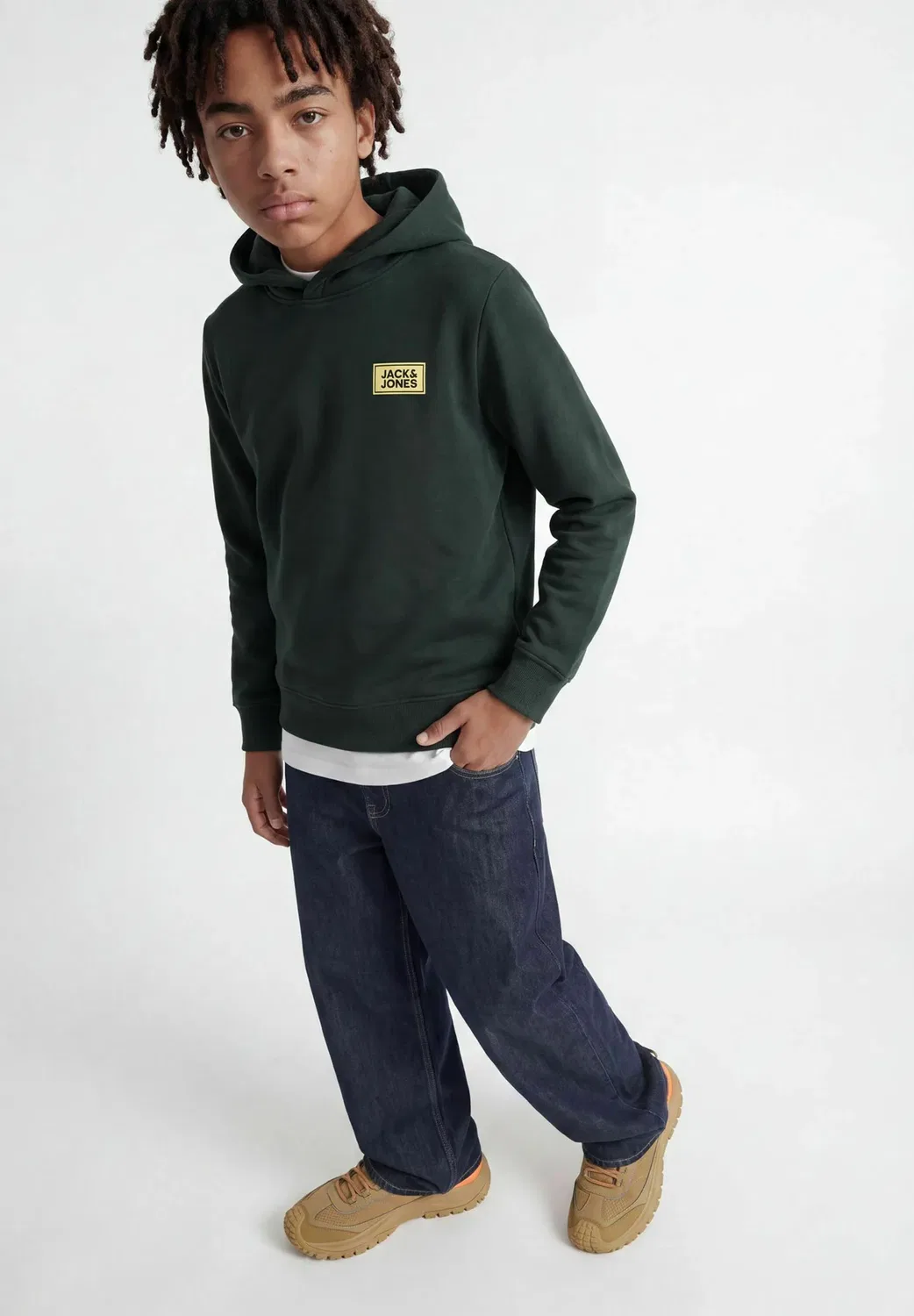Худи с логотипом для мальчиков - худи Jack & Jones Junior, Scarab — фото 4