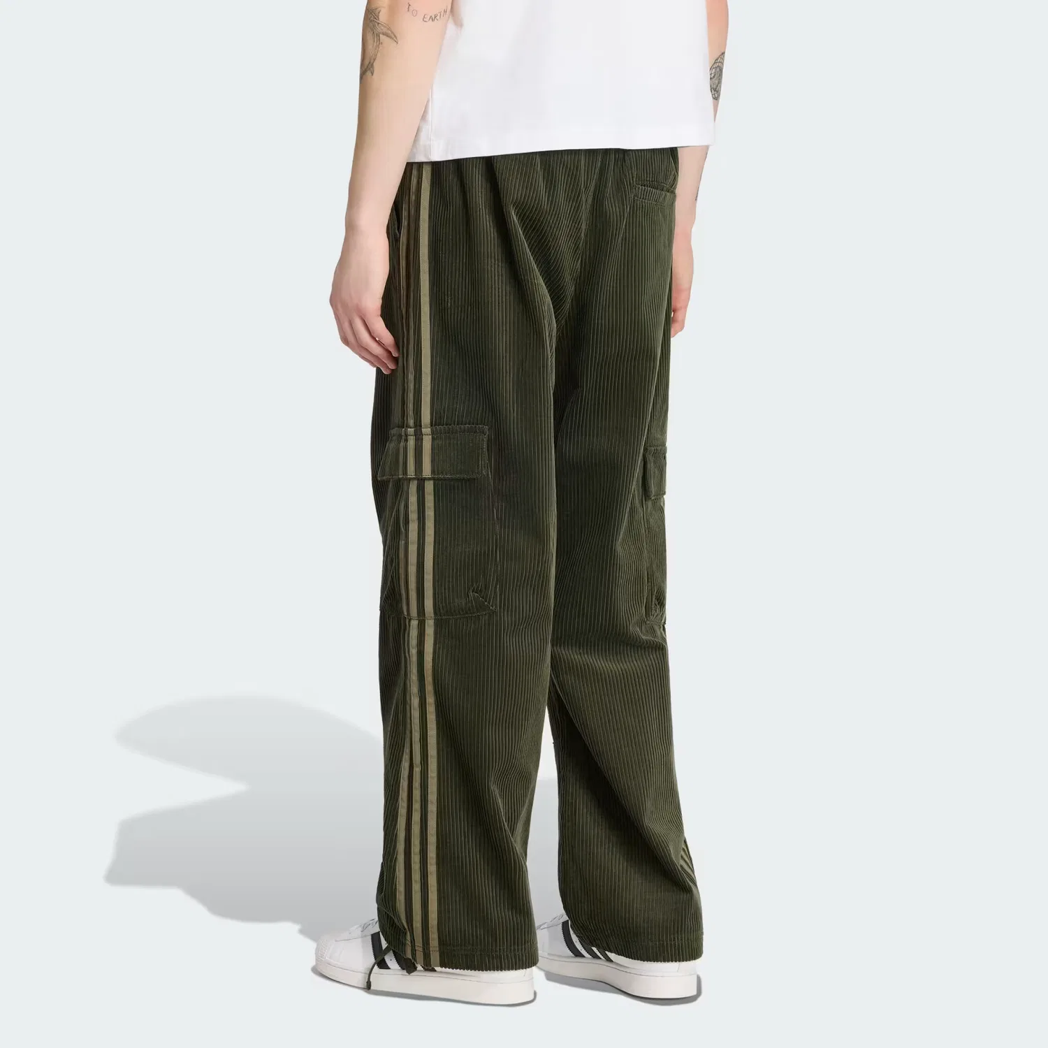 Мужские брюки карго из вельвета Adicolor Cord Cargo Pants Adidas Originals, Night Cargo — фото 3