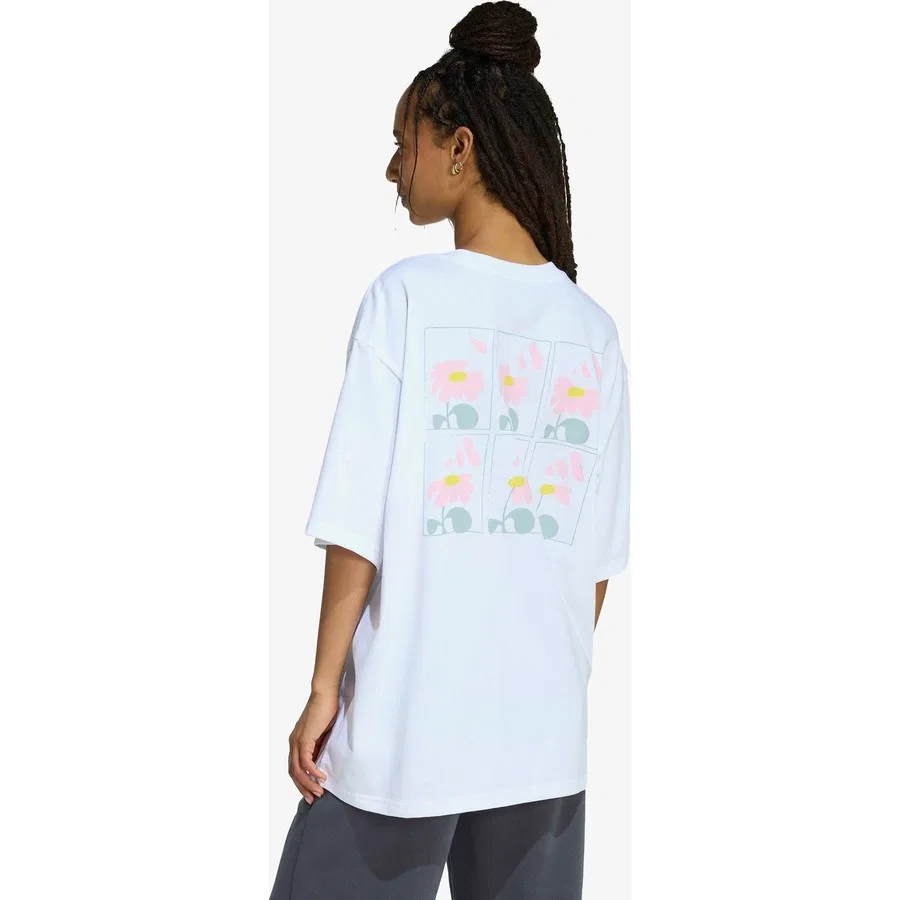 Футболка с принтом и длинным рукавом Soft Side Oversized Grafik adidas, Белый — фото 3