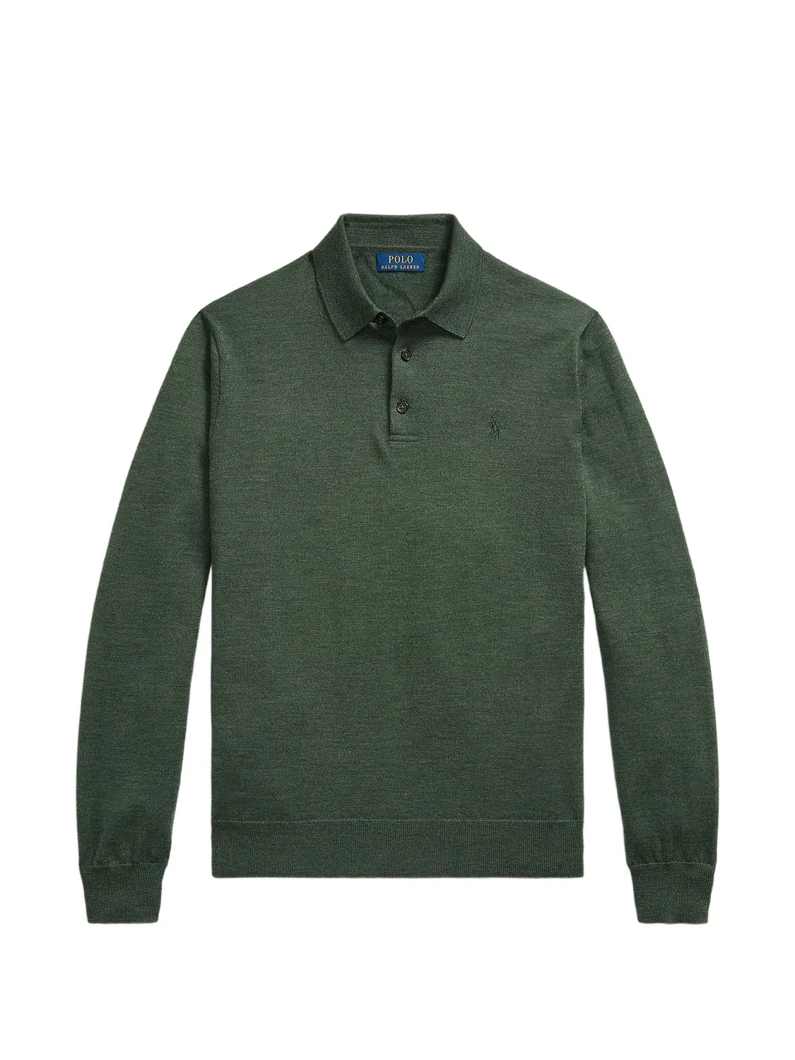 Шерстяной джемпер-поло зеленого цвета Polo Ralph Lauren, зеленый