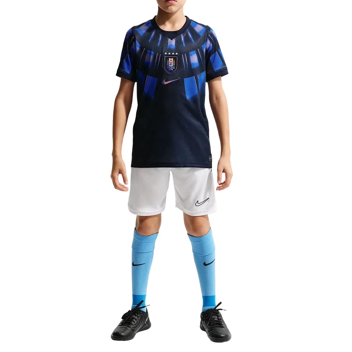 Детская футболка Nike Uruguay 2026 Stadium Away Dri-FIT Soccer Replica Jersey Obsidian Hyper Royal, темно-синий — фото 2