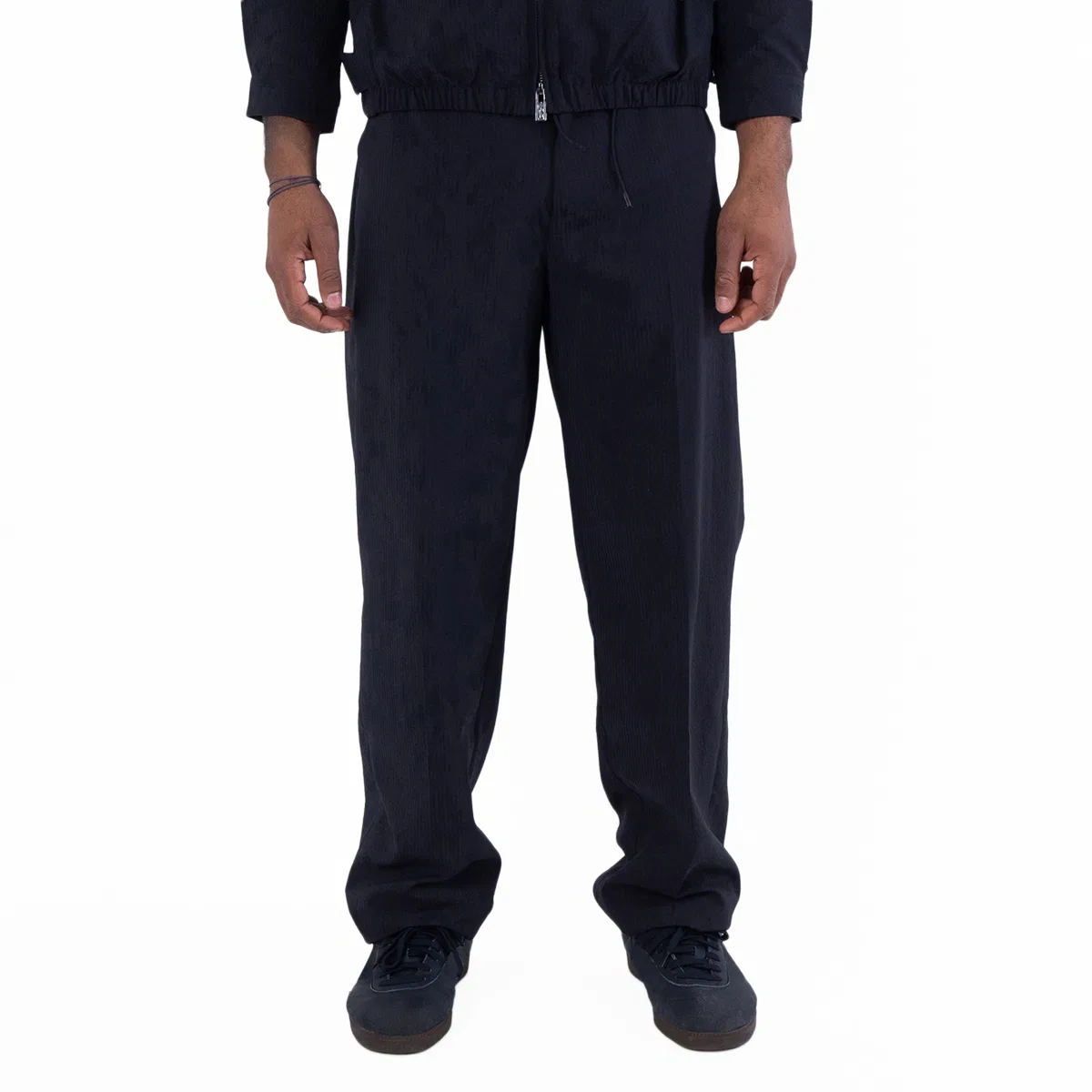 Брюки из нейлона с эффектом сейрсакер Emporio Armani, Navy Blue
