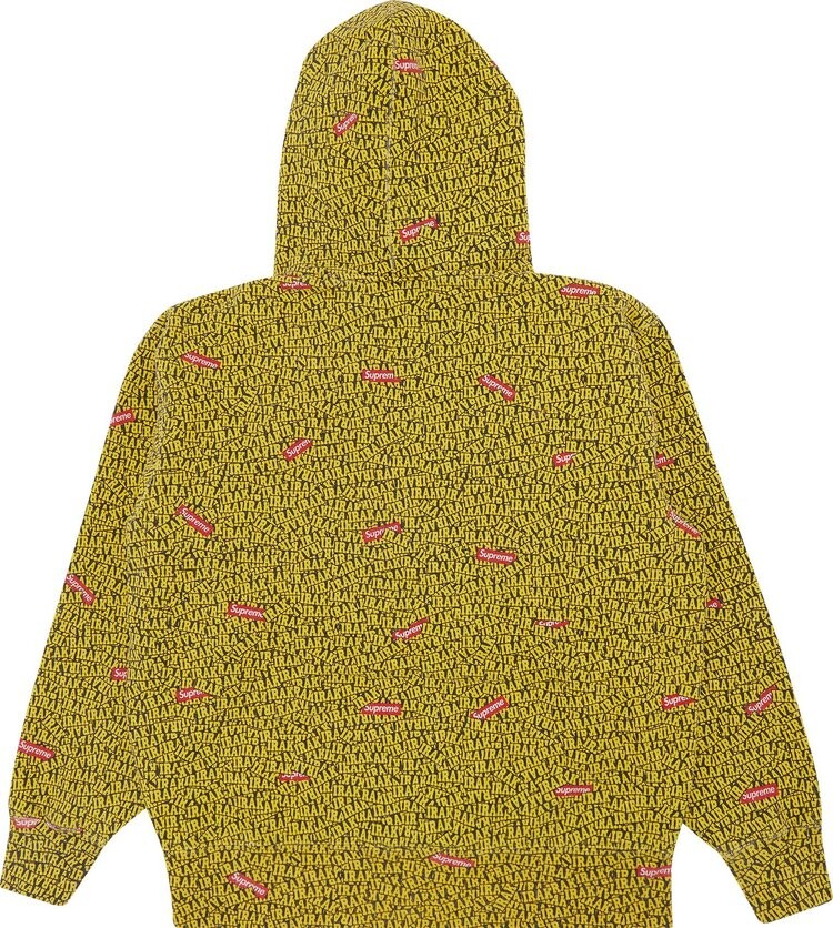 Толстовка Supreme x IRAK Zip Up Hooded Sweatshirt 'Yellow', желтый — фото 3
