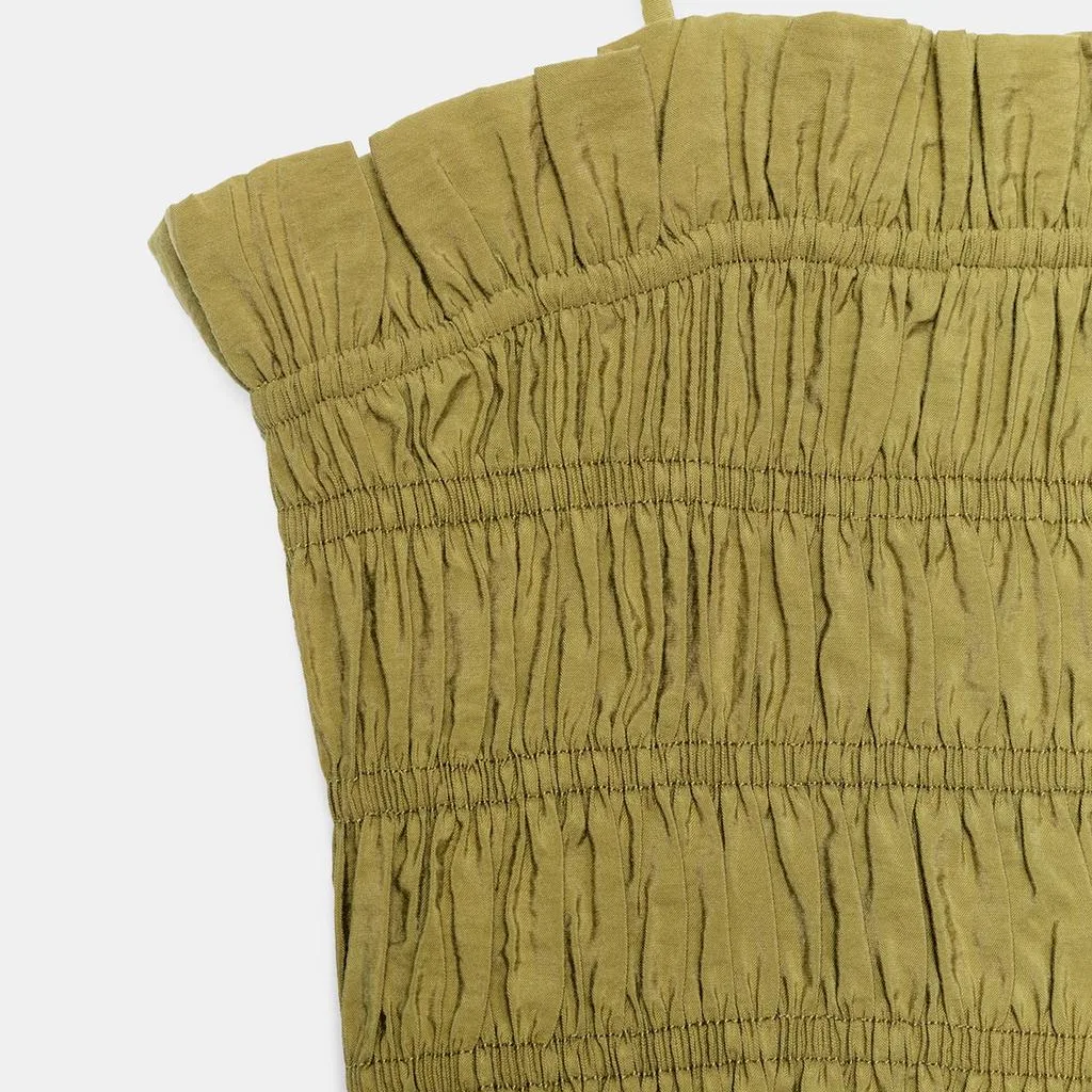 Женский топ-майка оливкового цвета ZARA, Olive Green — фото 4