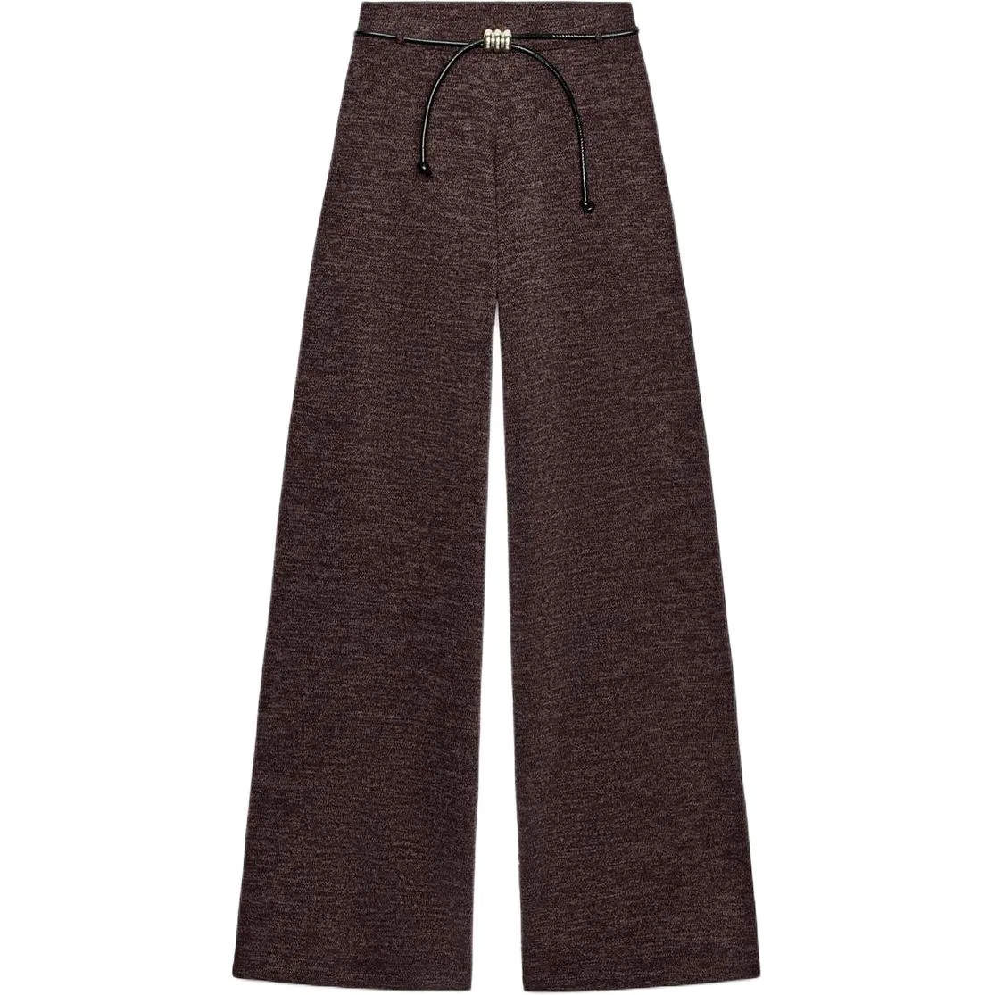 Женские брюки повседневные прямого кроя Dark Brown, ZARA, Dark Brown
