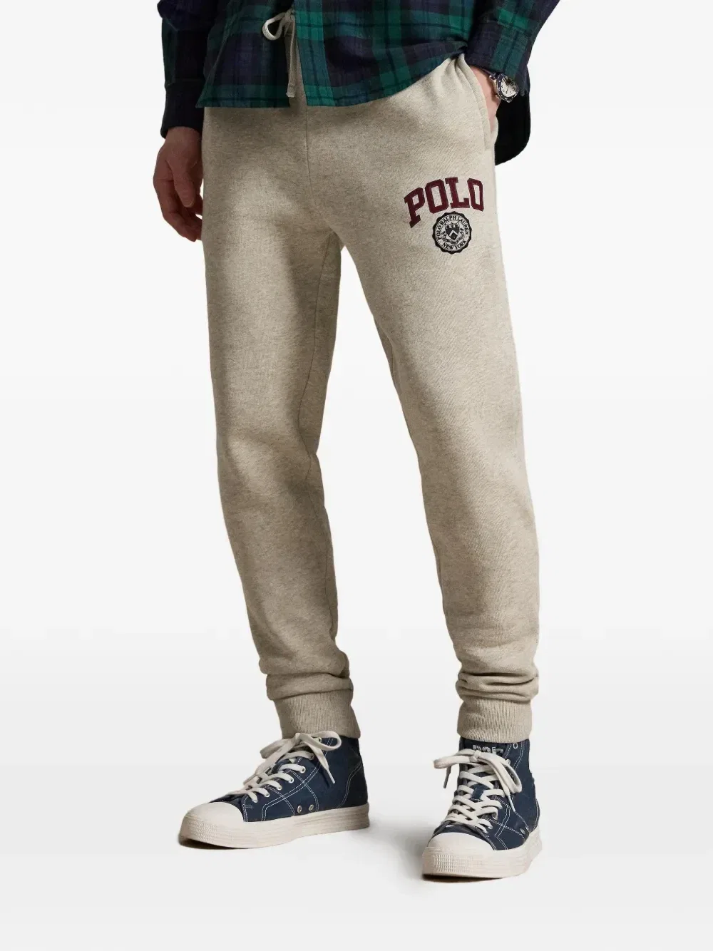 Спортивные брюки с кулиской и нашивкой-логотипом Polo Ralph Lauren, бежевый — фото 3