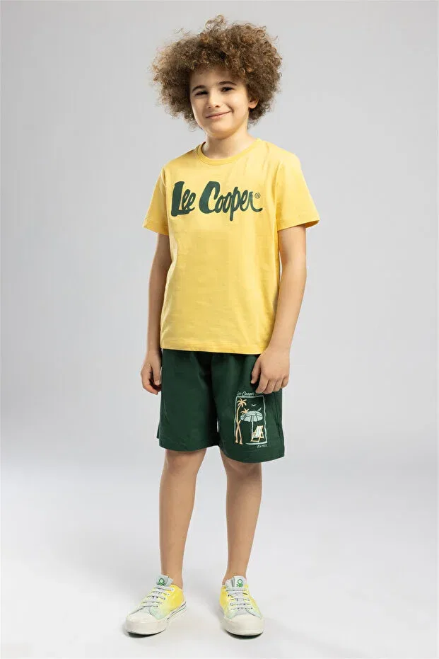 Детская футболка для мальчиков с принтом Londonlogo Lee Cooper, Yellow