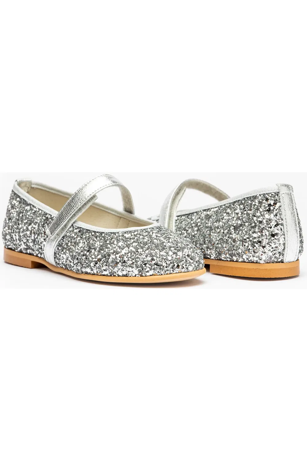 Детские туфли Мэри Джейн с блестками CHILDRENCHIC, Silver Sparkle