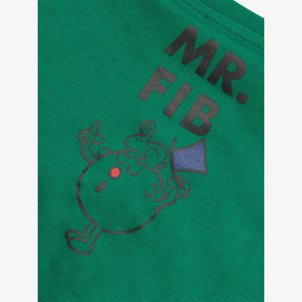 Хлопковая футболка с графическим принтом Mr. fib, 4-12 лет Gucci, темно-зеленый/изумрудный — фото 2
