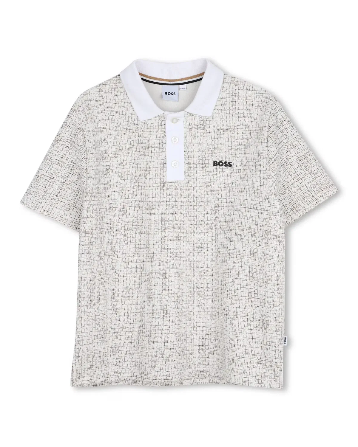Детский поло для мальчиков с микроклеткой BOSS Kidswear, Crudo