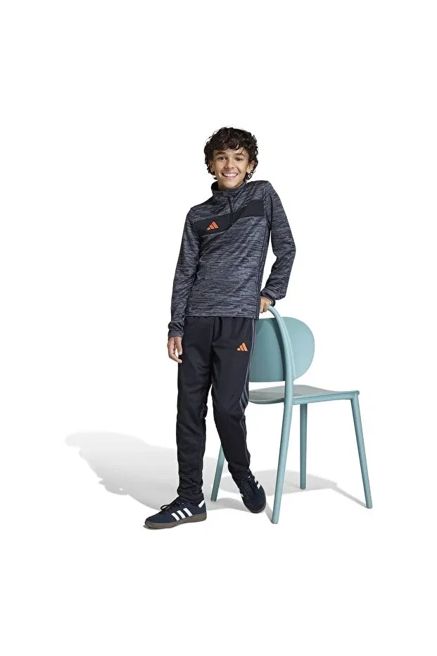 Детские спортивный свитшот для девочек с длинным рукавом Tiro es top and unisex children's sports sweatshirt kd3379 Adidas, Black — фото 3