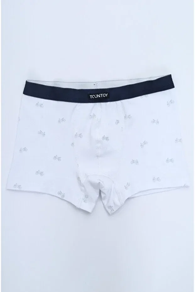 Детские боксеры для мальчиков хлопковые с принтом Toontoy, Navy Blue-Charcoal Gray-White-Gray Melange — фото 4