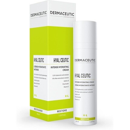 

Dermaceutic Hyal Ceutic Интенсивный 24-часовой увлажняющий крем с гиалуроновой кислотой, алоэ вера, витамином Е и маслом жожоба 40 мл