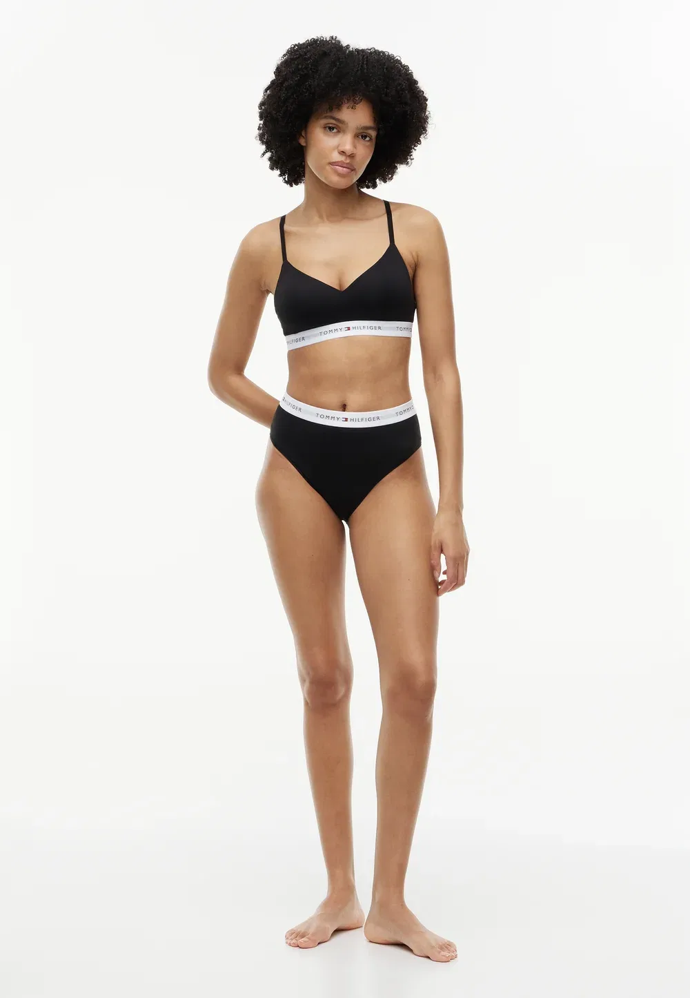 Микро-Трусики с высокой талией Tommy Hilfiger, Black