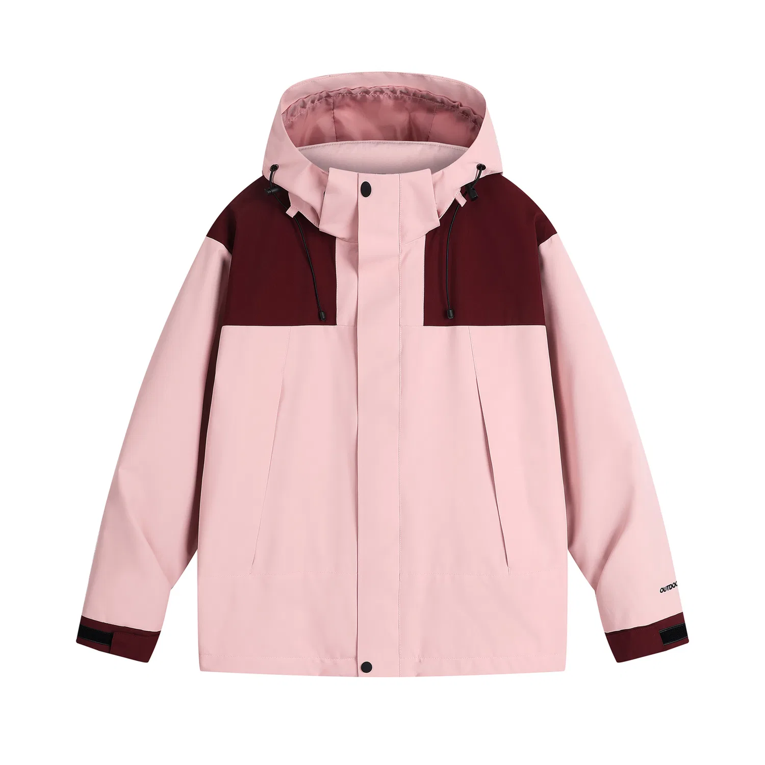 Детский пуховик утепленный капюшоном Red bean, Ruyi Pink