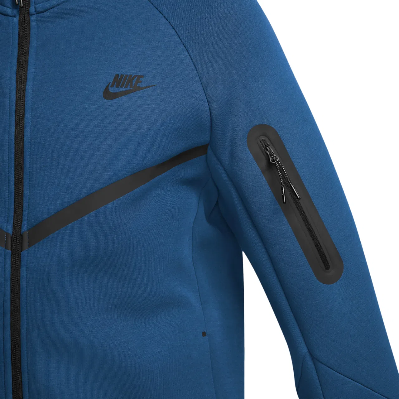 Мужское худи с капюшоном Windrunner Nike Tech Fleece, синий/черный — фото 3