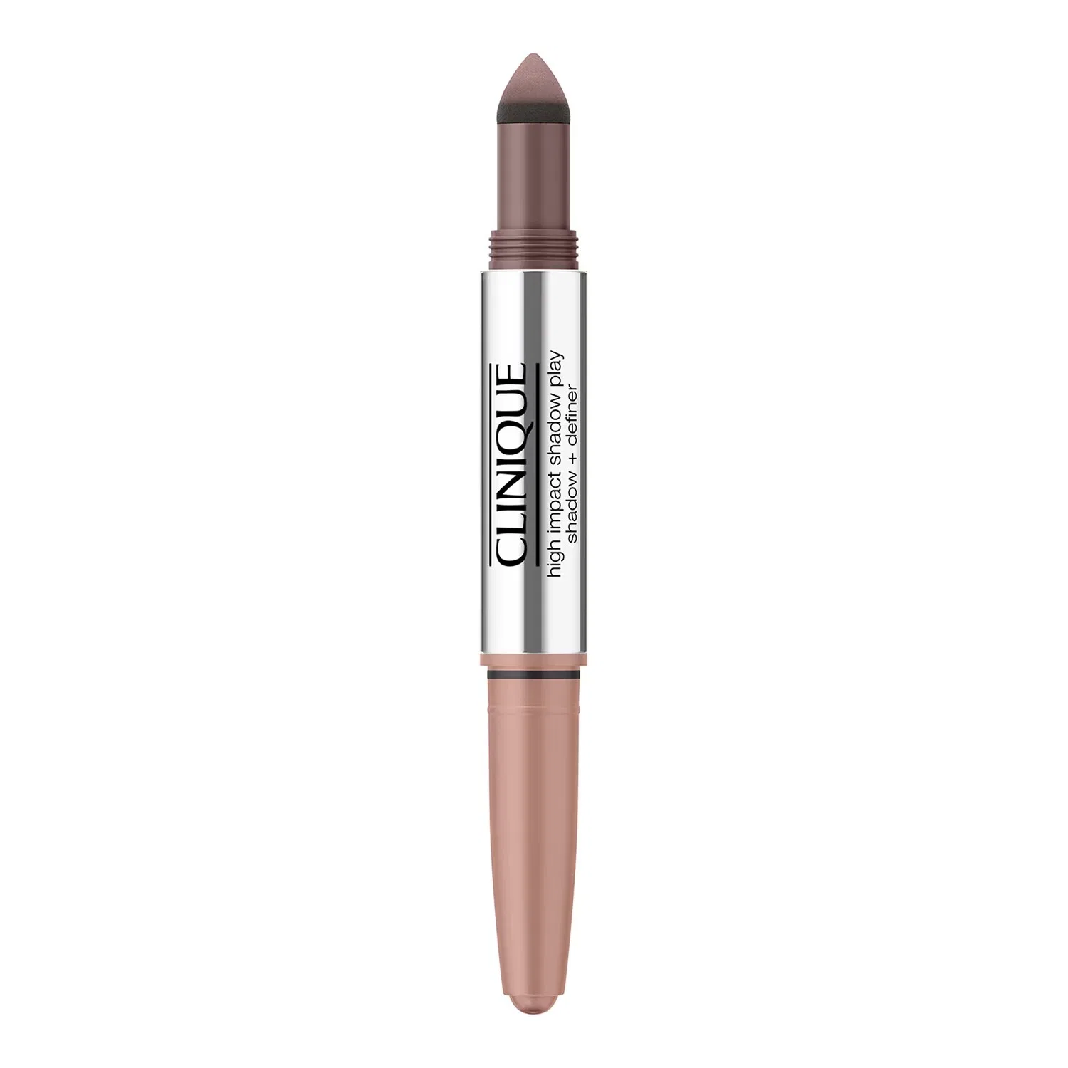 Двусторонний карандаш для глаз с кремовыми и пудровыми тенями CLINIQUE High Impact Shadow Play, Rosé + Truffles
