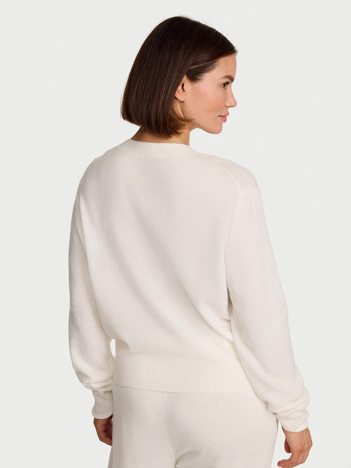 Джемпер Victoria's Secret Luxe Knit Crewneck, белый — фото 3