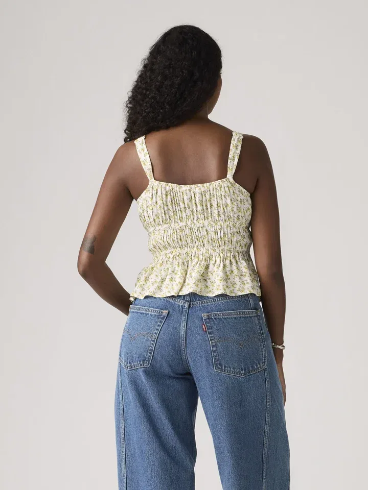 Женский топ с кружевной шнуровкой Levi's, Creme/Gold — фото 4