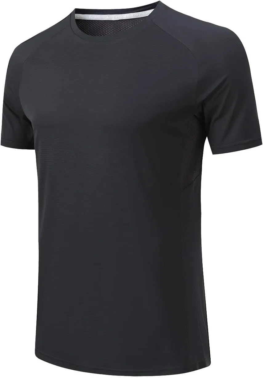 Мужская быстросохнущая футболка Athletic Running T-Shirts, Black — фото 2