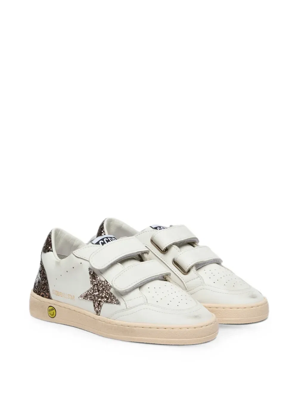 Кеды Ball Star с блестками Golden Goose Kids, белый