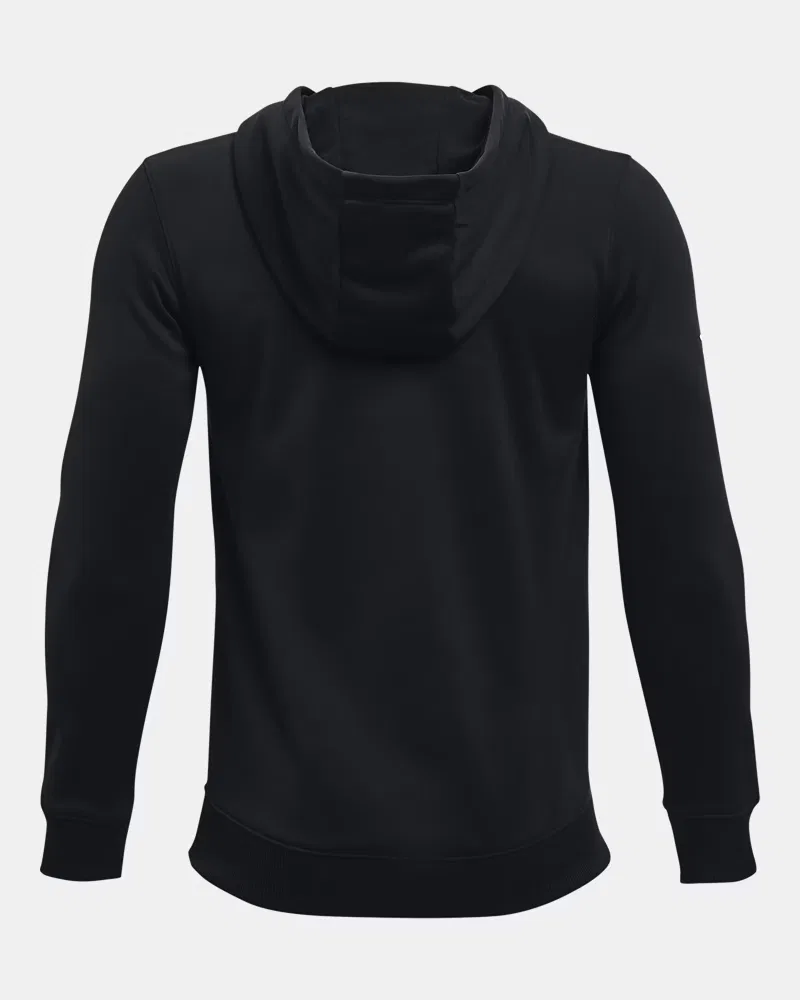 Худи для мальчиков водоотталкивающее Armour Fleece Storm UnderArmour, Black/White — фото 2