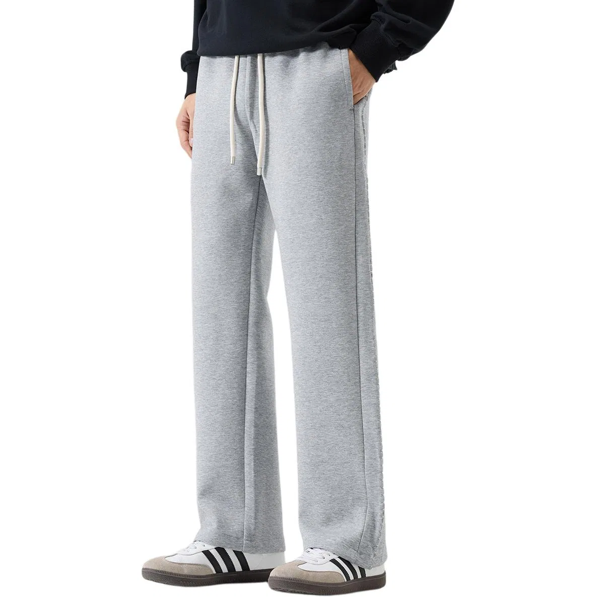 Детские спортивные брюки из воздушной ткани свободного кроя Tonlion, Gray Tone