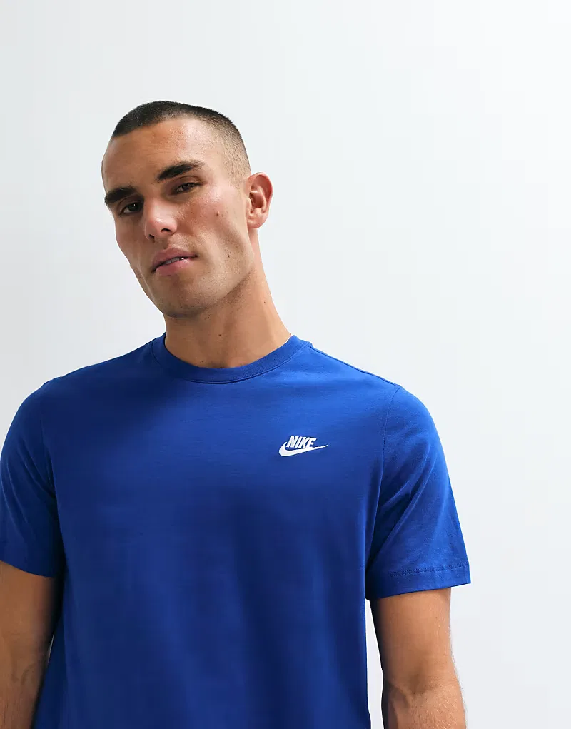 Футболка Nike Club с логотипом на груди, синий
