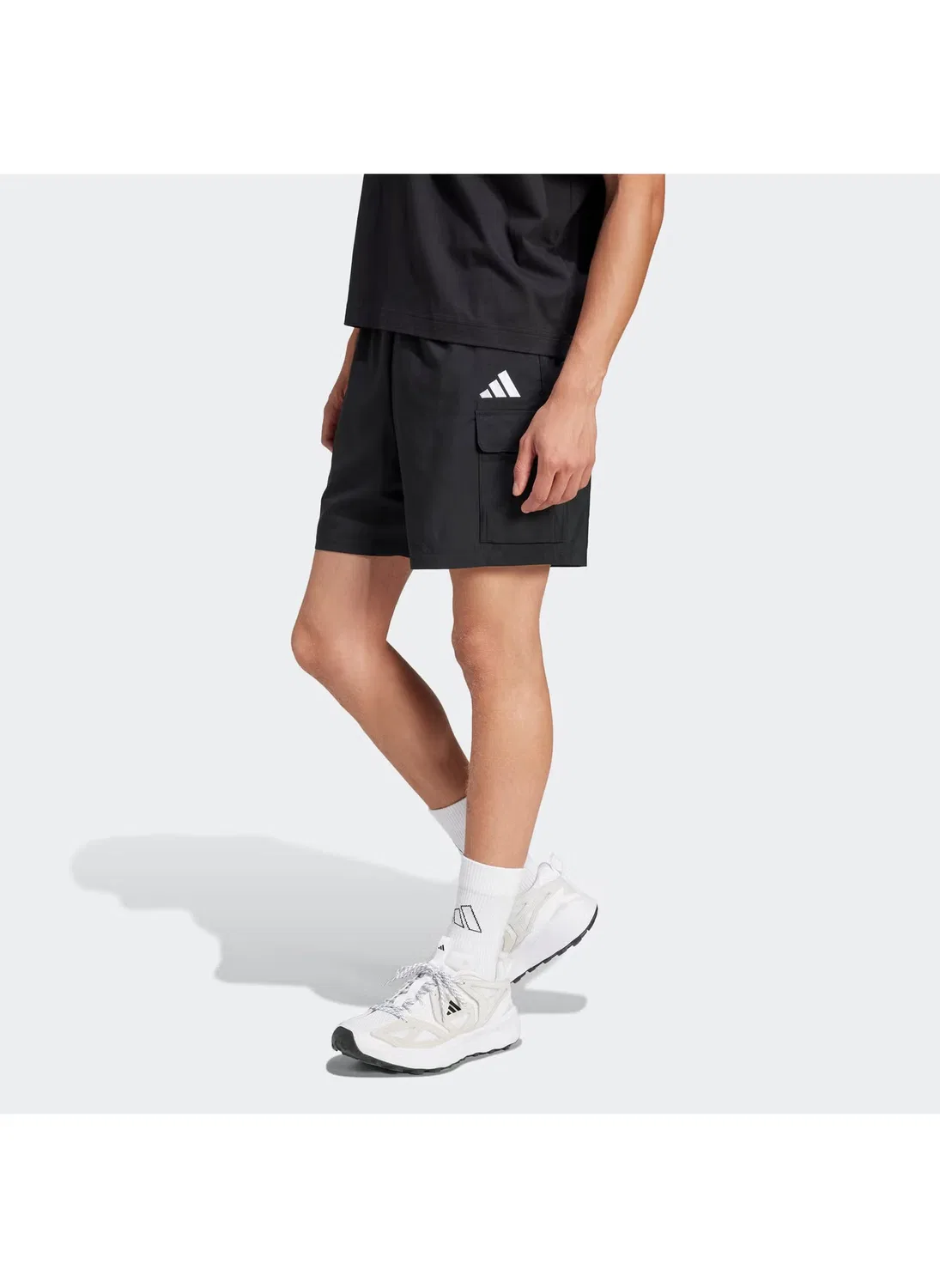 Шорты карго с логотипом Chelsea Adidas, черный