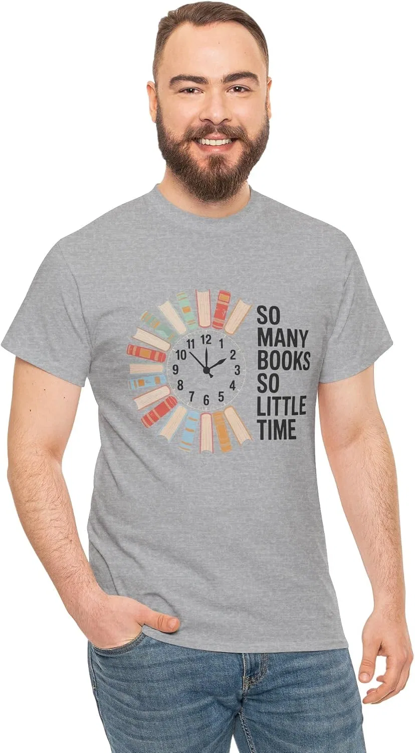 Женская футболка с принтом So Many Books So Little Time, серый меланж — фото 2