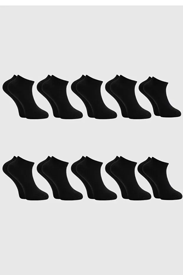 Детские носки-пинетки хлопковые 10 пар Basics Benisa Çorap, Black — фото 3