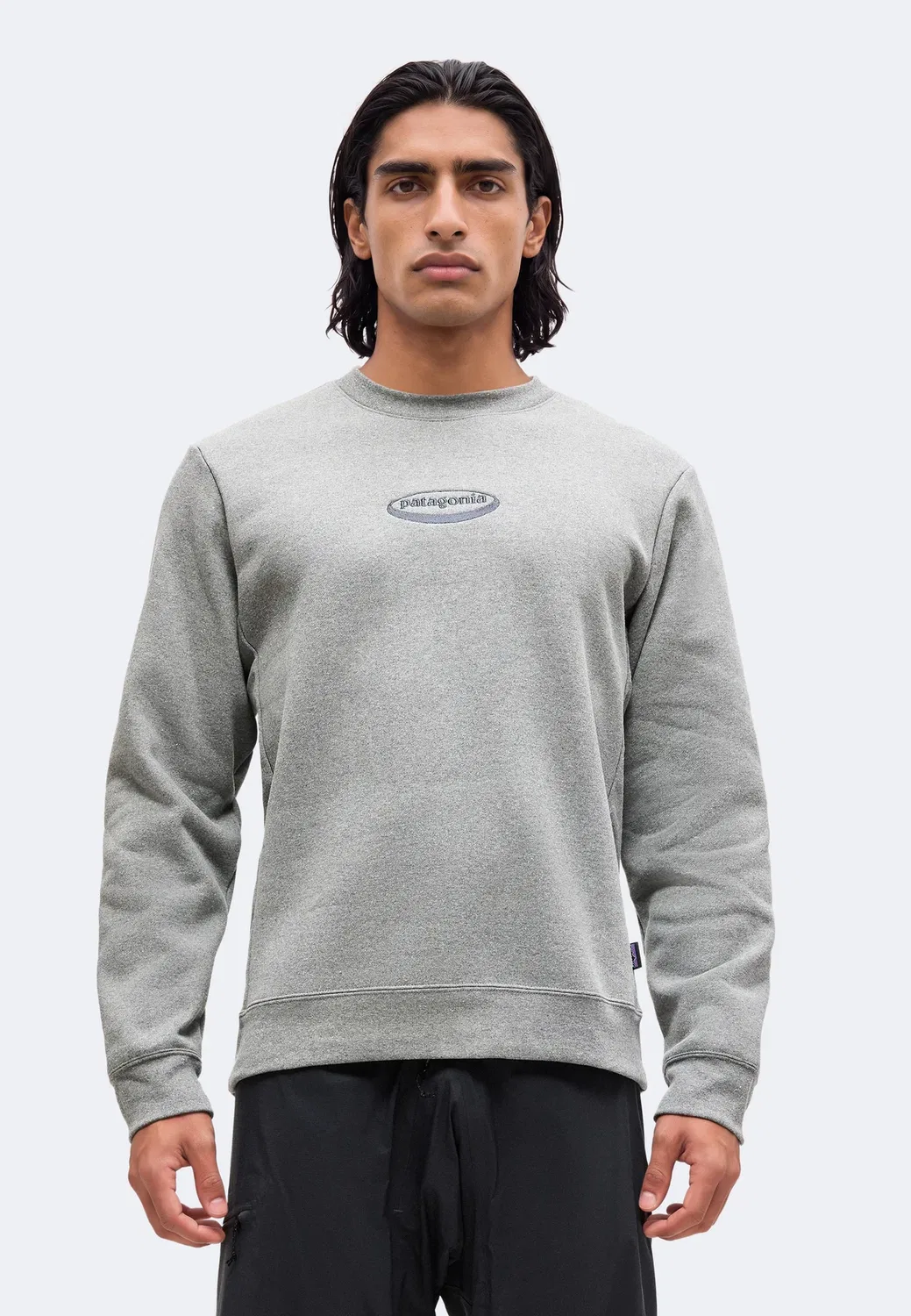 Толстовка с круглым вырезом и овальным логотипом 95 Uprisal Patagonia, Gravel Heather