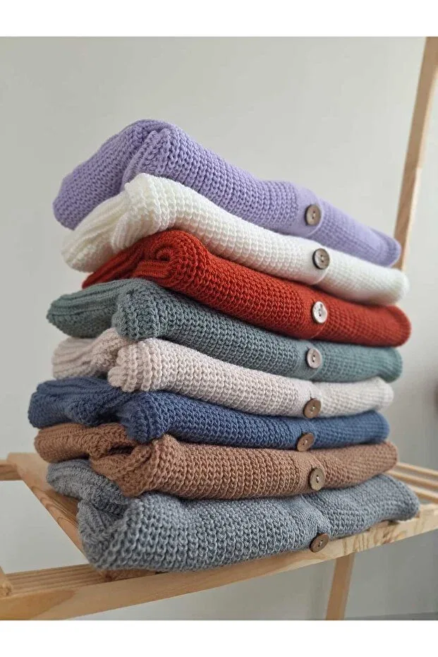 Детский кардиган оверсайз с деревянными пуговицами Nimini Kids, Indigo — фото 4